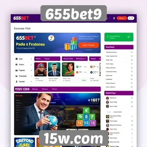 Interface e usabilidade do site 655bet9